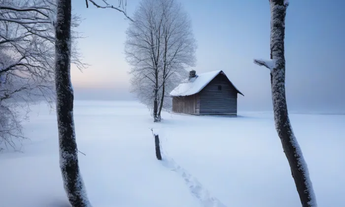 evangelický kostel v Křížlicích – winter