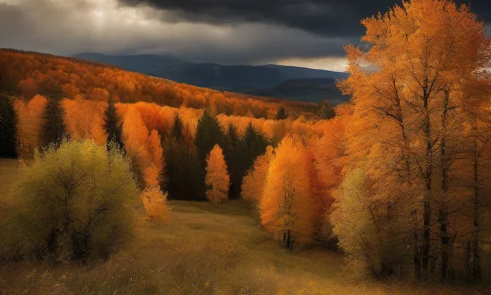 evangelický kostel v Krabčicích – autumn