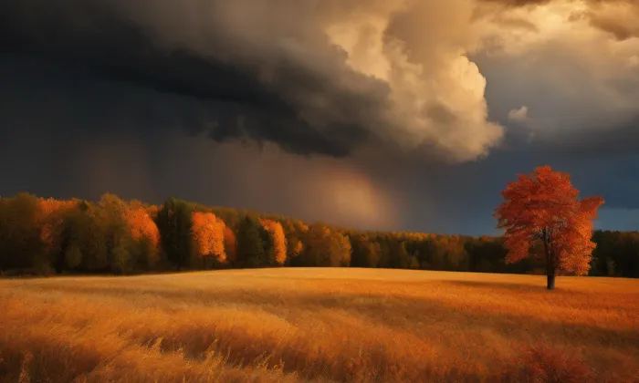 evangelický kostel v Lipové – autumn