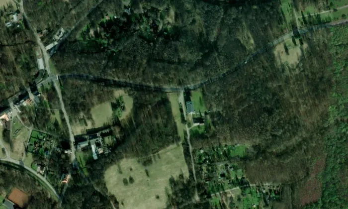Evangelický kostel v Orlové – letecký pohled