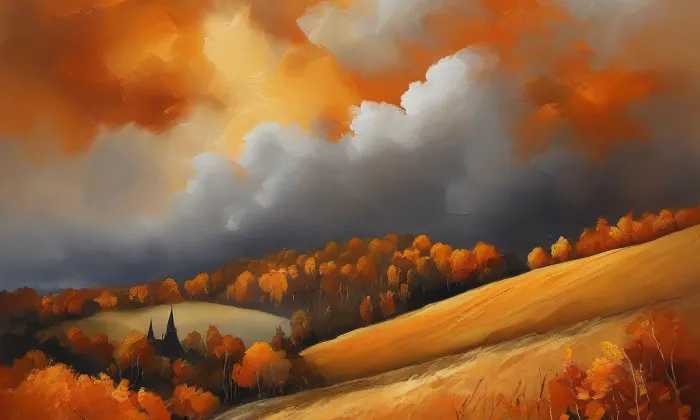 evangelický kostel v Pozděchově – autumn