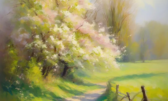 evangelický kostel v Pozděchově – spring
