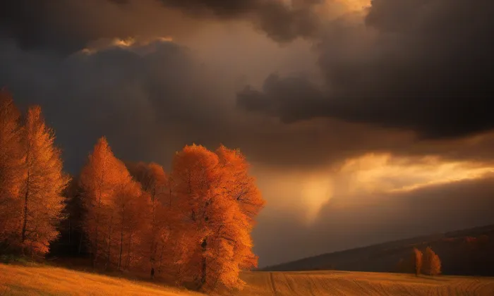 evangelický kostel ve Džbánově – autumn