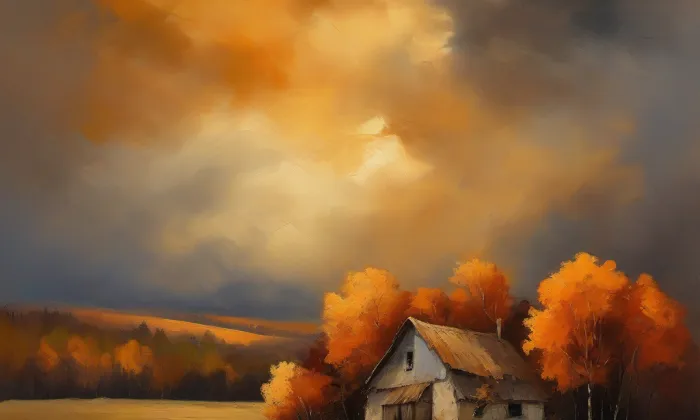 evangelický kostel ve Strmilově – autumn