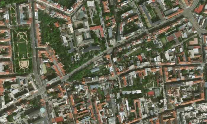 Francouzská (Zábrdovice (Brno-střed)) – letecký pohled