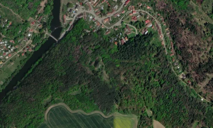 Frejštejn – letecký pohled