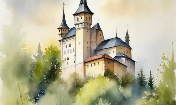 Fryštát – akvarel