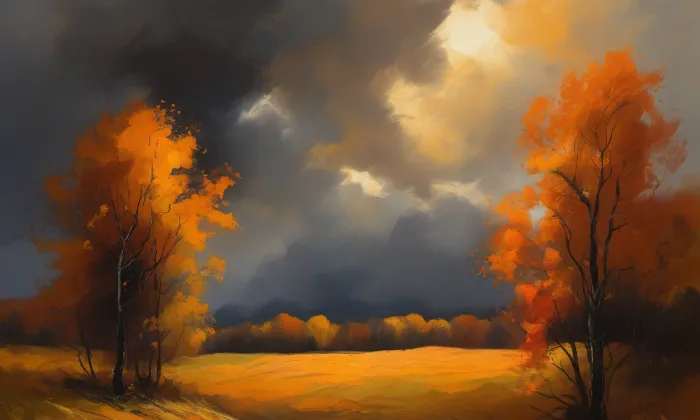 Hřbitovní kostel Nanebevzetí Panny Marie – autumn