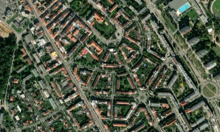 Habrmannova – letecký pohled