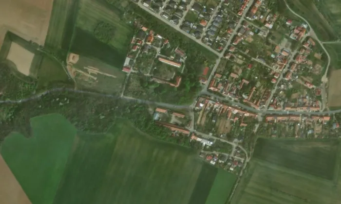Hajany – letecký pohled