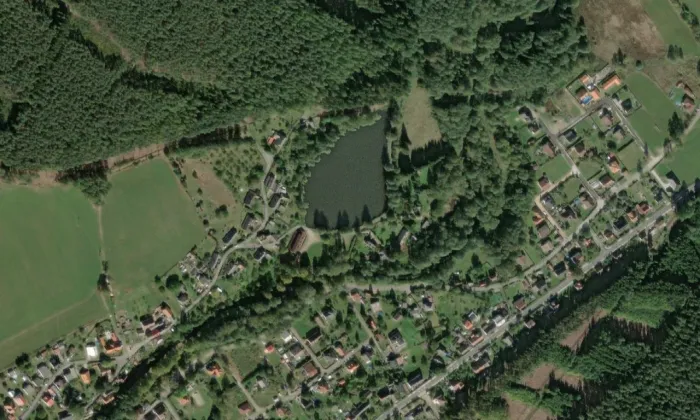 Horní hamr – letecký pohled
