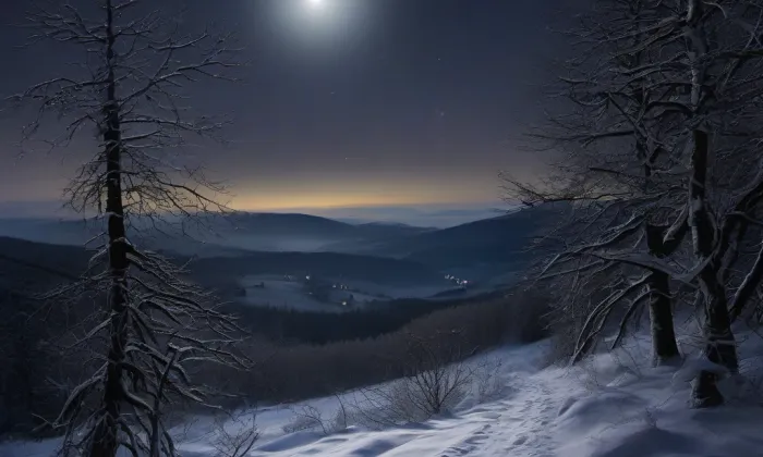 Hornický region Erzgebirge/Krušnohoří – noc