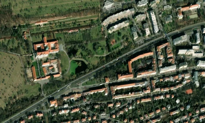 Hostinec U Kaštanu – letecký pohled