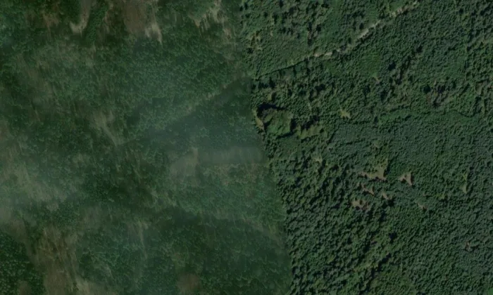 Hrádek Přerovec – letecký pohled