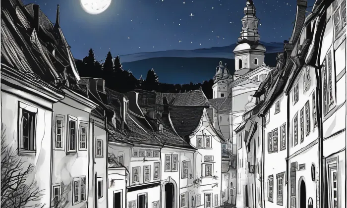 Hrádek u Podmok – noc