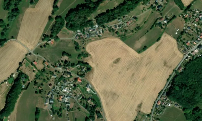 Hrádka – letecký pohled