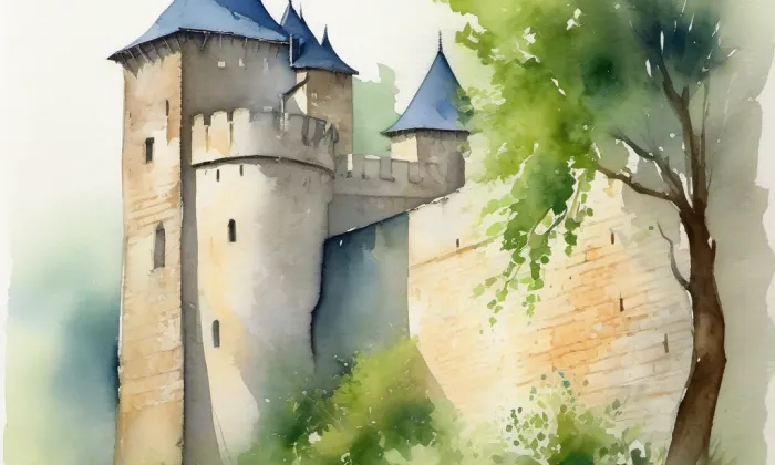 Hrad na Zámeckém vrchu – akvarel