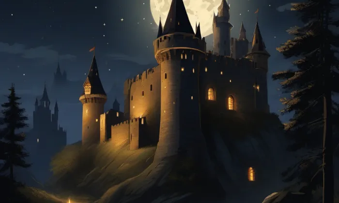 Hrad na Zámeckém vrchu – noc