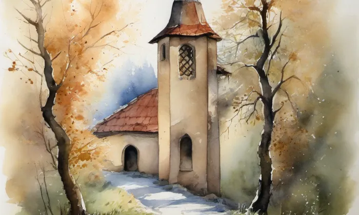 Hradební (Prachatice II) – akvarel