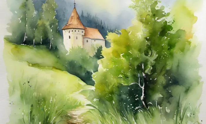 Hrubý Rohozec – akvarel