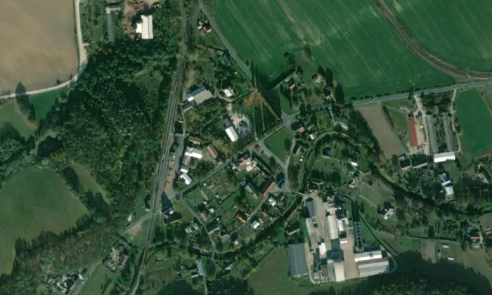 Hukovice (Velká Kraš) – letecký pohled