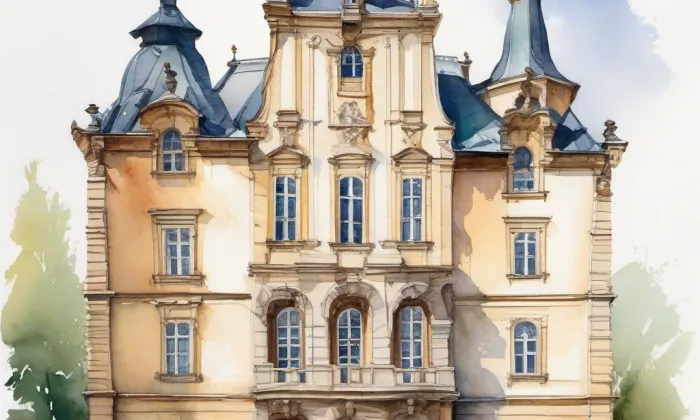 Hukovice (Velká Kraš) – akvarel