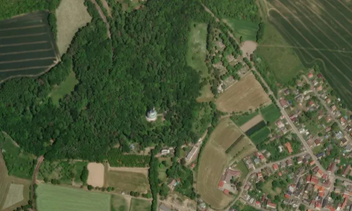 Humprecht – letecký pohled
