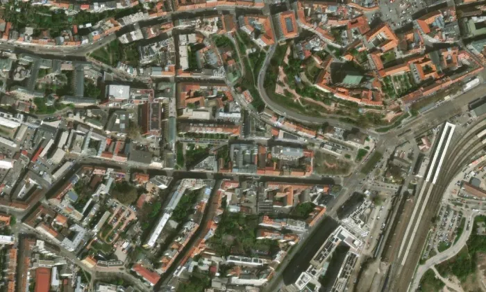 Husova (Staré Brno) – letecký pohled