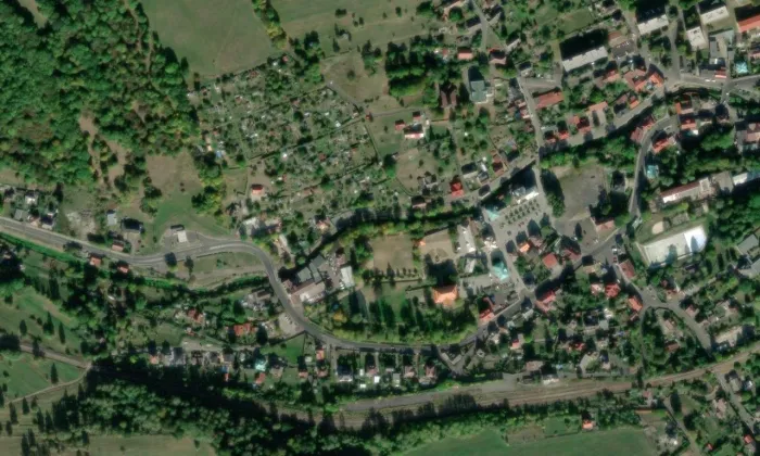 Jílové – letecký pohled