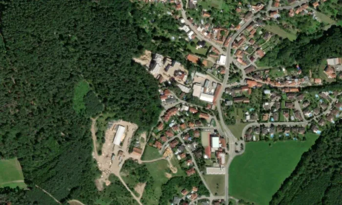 Jehnice – letecký pohled