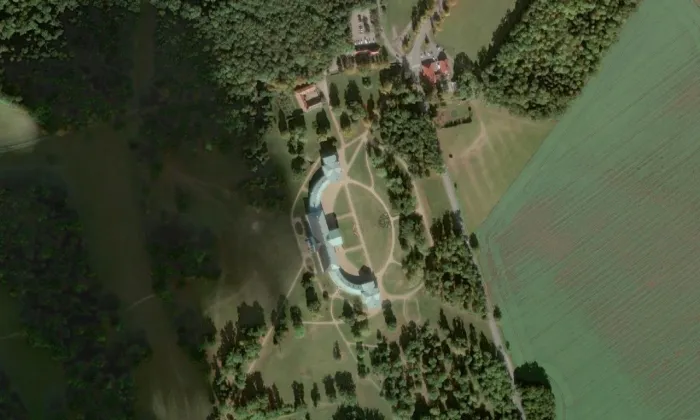 Kačina – letecký pohled