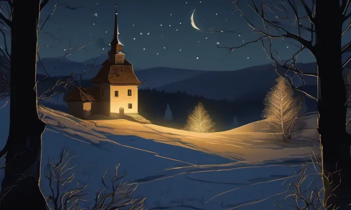 kaple (Březno) – noc