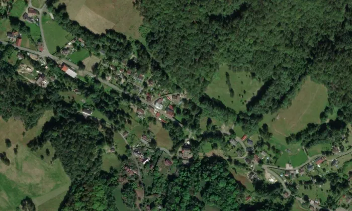 kaple (Fojtka) – letecký pohled
