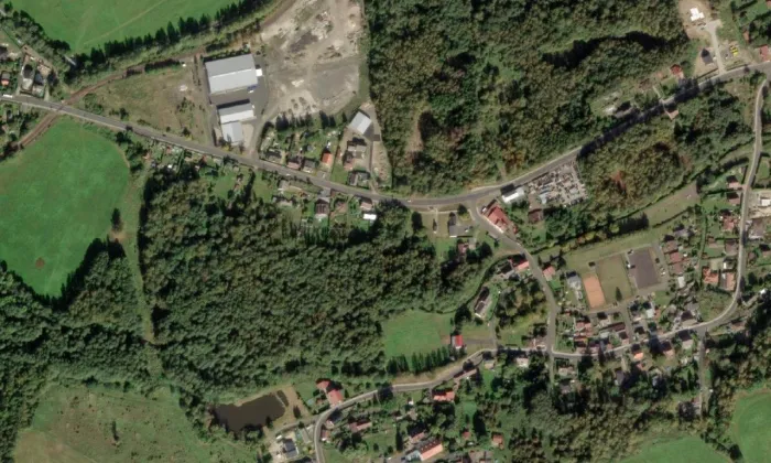 kaple (Mírová) – letecký pohled