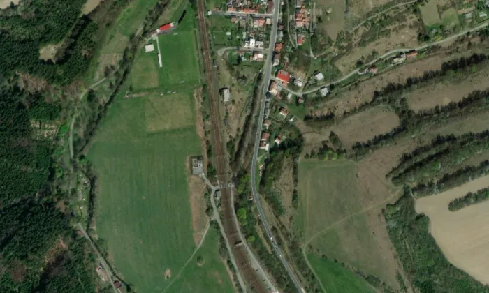 kaple Čtrnácti svatých pomocníků (Březová nad Svitavou) – letecký pohled