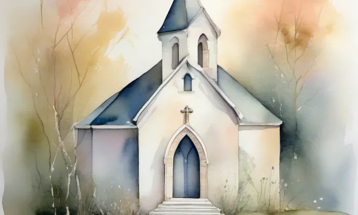 kaple Andělů Strážných (Děčín XV-Prostřední Žleb) – akvarel