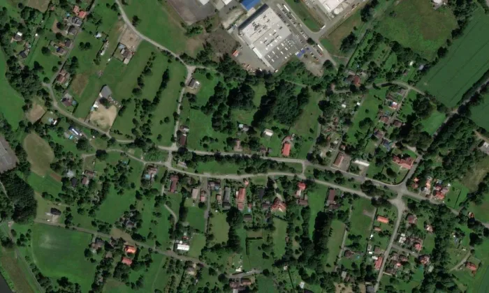 Kaple Andělů strážných (Staré Město) – letecký pohled