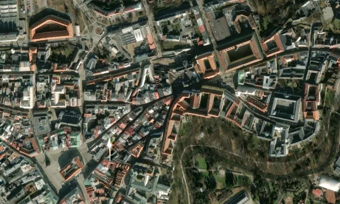 kaple Božího Těla (Olomouc) – letecký pohled