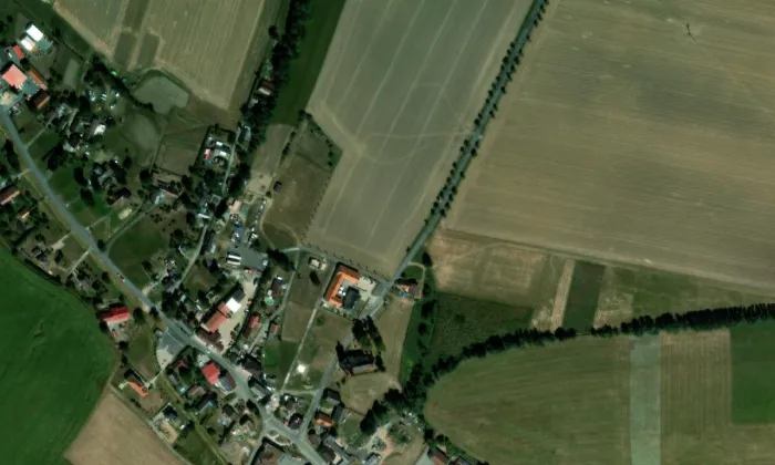 kaple Bolestivé matky Boží – letecký pohled