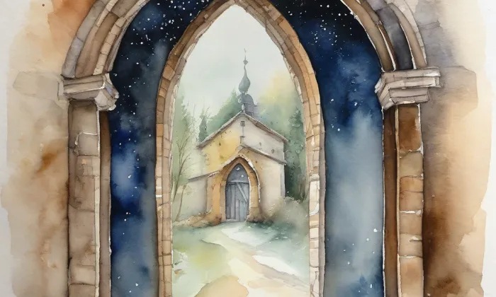 kaple Ecce homo (Karlovy Vary) – akvarel