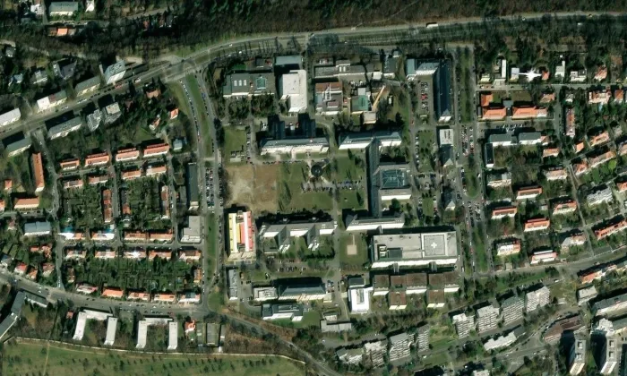 kaple milosrdného Samaritána – letecký pohled