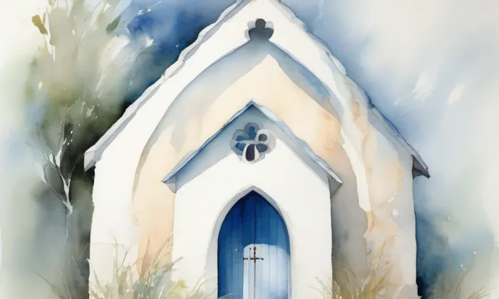 kaple milosrdného Samaritána – akvarel