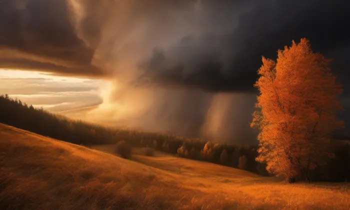 kaple Navštívení Panny Marie (Povrly) – autumn
