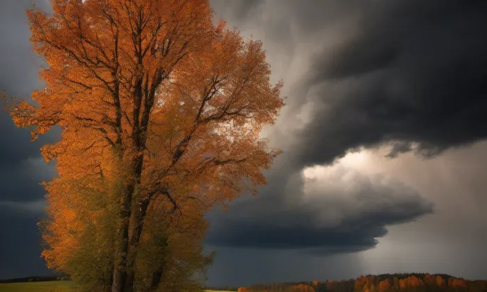 kaple Nejsvětější Trojice (Klášterská Lhota) – autumn