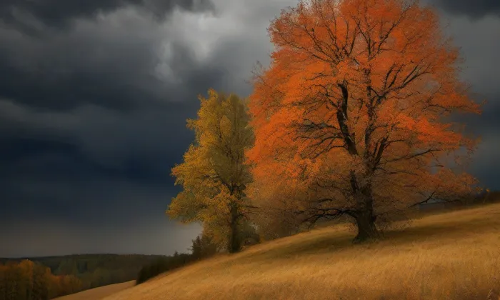 kaple Nejsvětější Trojice (Kramolna) – autumn