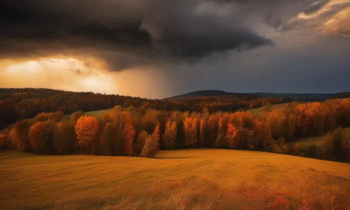 kaple Nejsvětější Trojice (Staré Křečany) – autumn