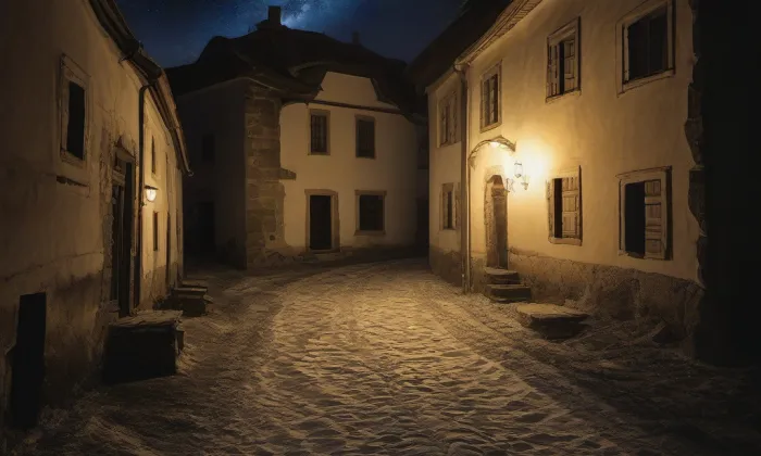 kaple Nejsvětější Trojice (Staré Křečany) – noc