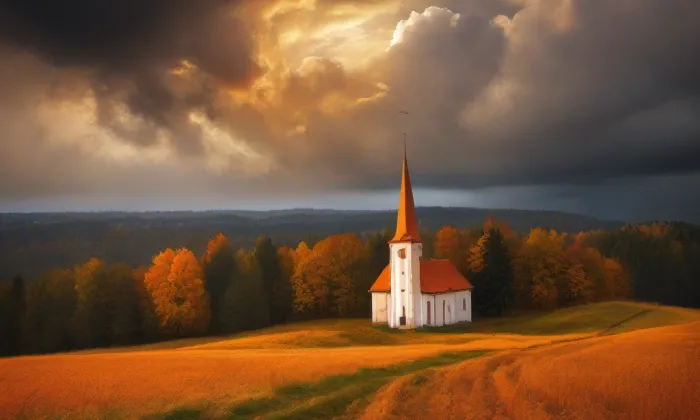 kaple Panny Marie (Litoboř) – autumn