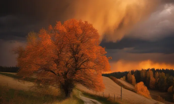 kaple Panny Marie (Vernéřovice) – autumn