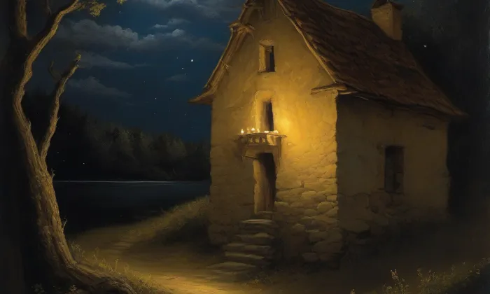 kaple Panny Marie (Vernéřovice) – noc